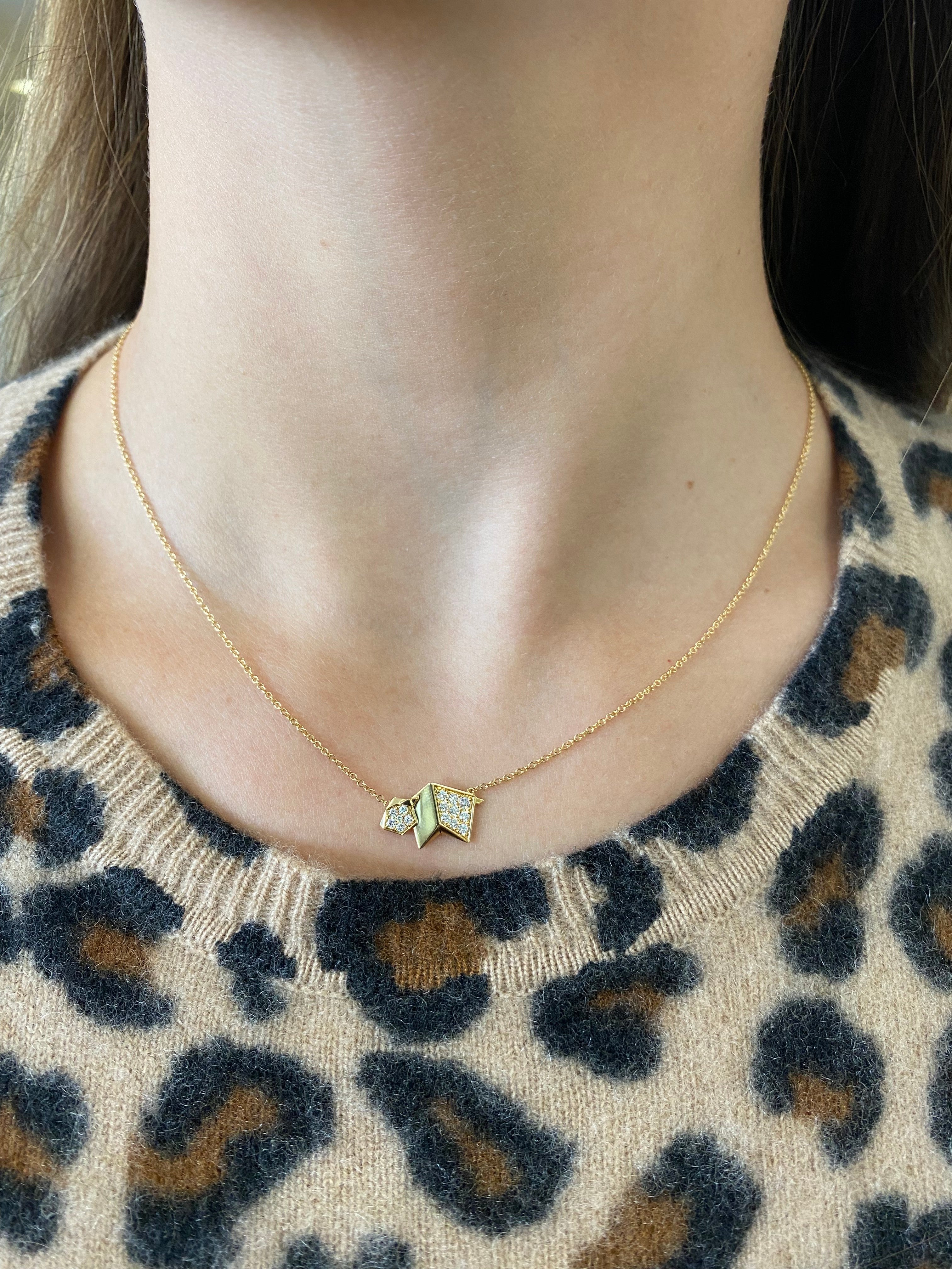 Tiny Origami Collection Buffalo in 18K Gold - Jackson Hole Jewelry Company
