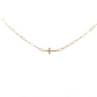 LOVE LETTER DIAMOND PAVÉ CROSS BRACELET 14K YELLOW GOLD - Jackson Hole Jewelry Company
