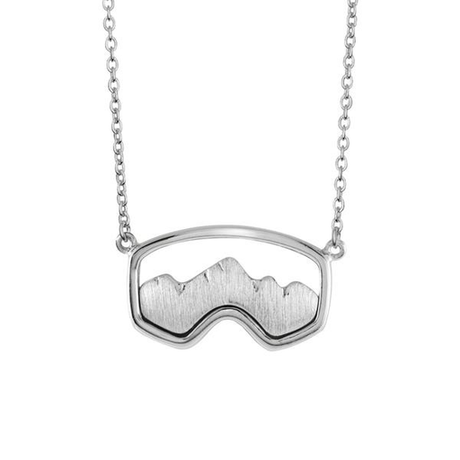 Silver Teton Ski Goggle Necklace - Jackson Hole Jewelry Company