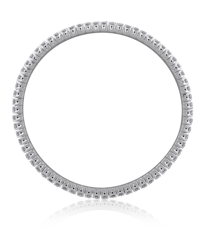 PICCHIOTTI 18K WHITE GOLD XPANDABLE ROUND DIAMOND BRACELET - Jackson Hole Jewelry Company