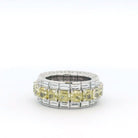 Picchoitti Triple Row White & Yellow Diamond Xpandable Ring - Jackson Hole Jewelry Company