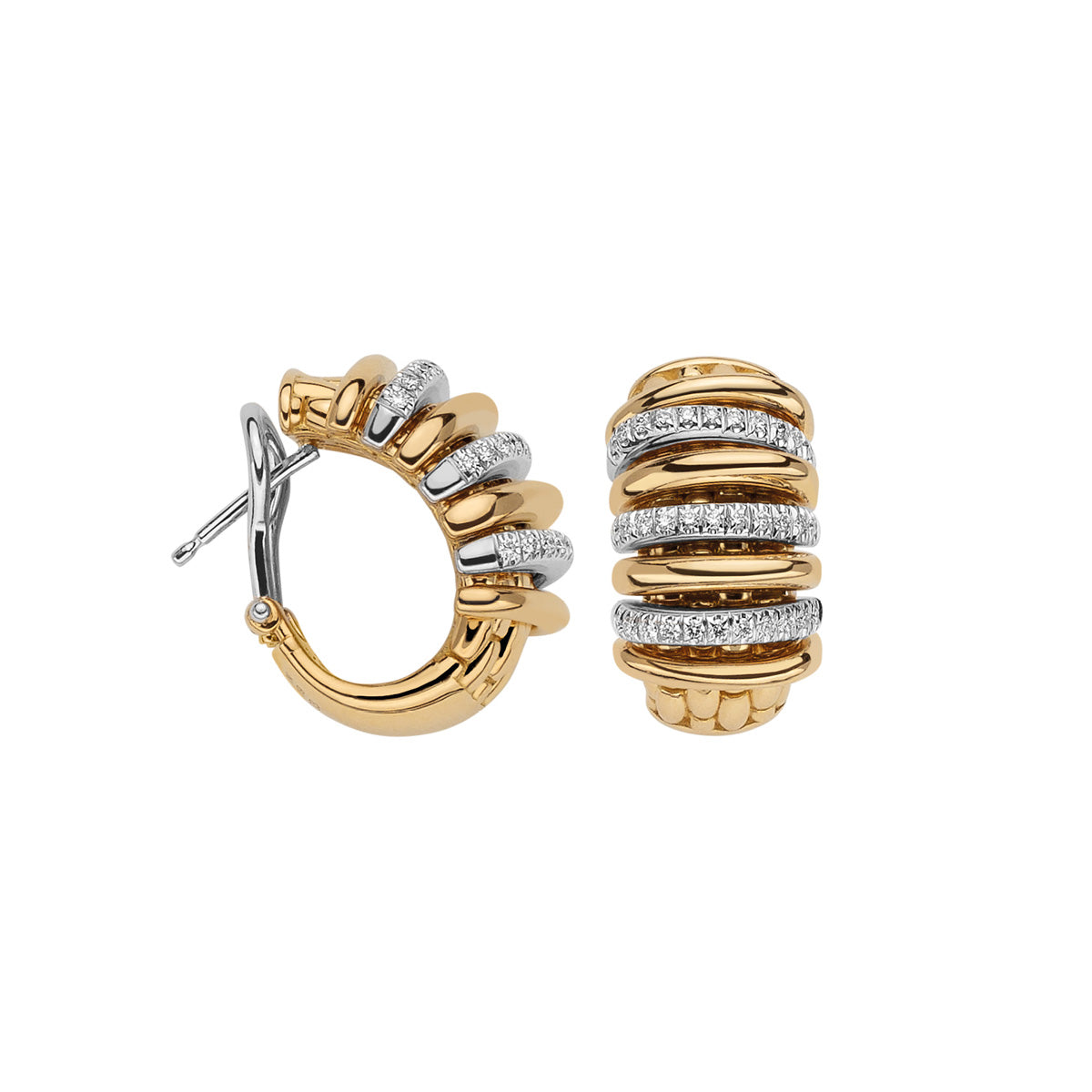 FOPE PANORAMA 18K Gold Earrings with White Diamonds - 0.46 carats - Jackson Hole Jewelry Company