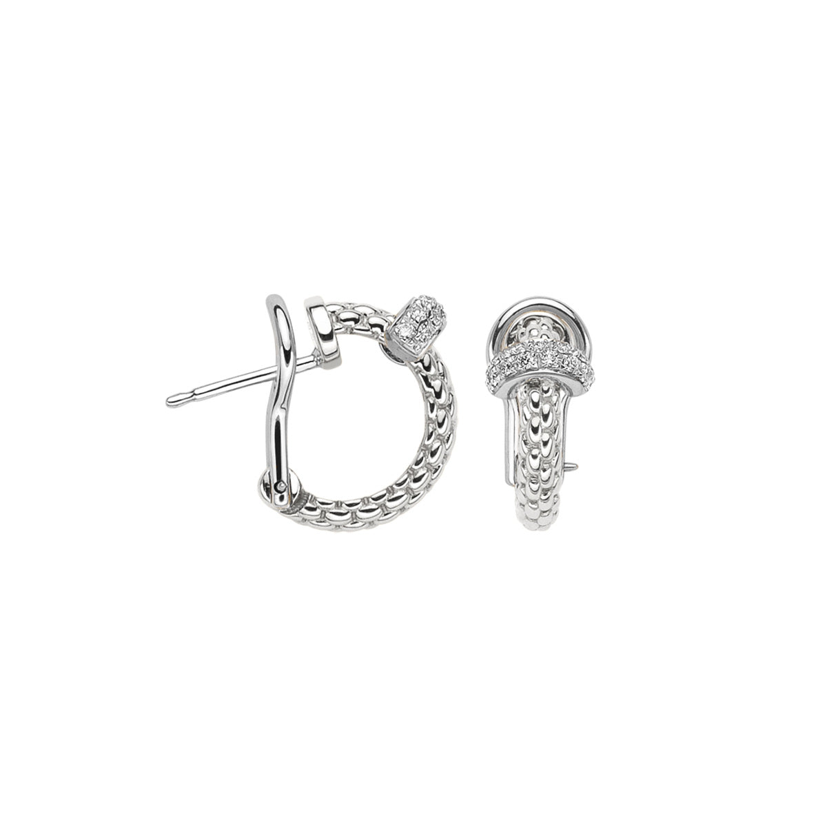 FOPE PRIMA 18K Gold Earrings with White Diamonds - 0.18 carats - Jackson Hole Jewelry Company