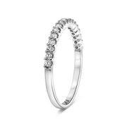 14 Karat White Gold Half Eternity Diamond Band - Jackson Hole Jewelry Company