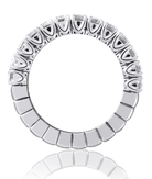 Picchiotti Xpandable™ 18K White Gold Half Way Emerald Cut Diamond Ring - Jackson Hole Jewelry Company