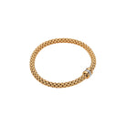FOPE SOLO 18K Gold Flex’it Bracelet with White Diamond Rondel - 0.10 carats - Jackson Hole Jewelry Company