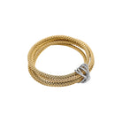 FOPE PRIMA 18K Gold Flex'it Bracelet with White Diamond Pavé Rondels - 1.31 carats - Jackson Hole Jewelry Company