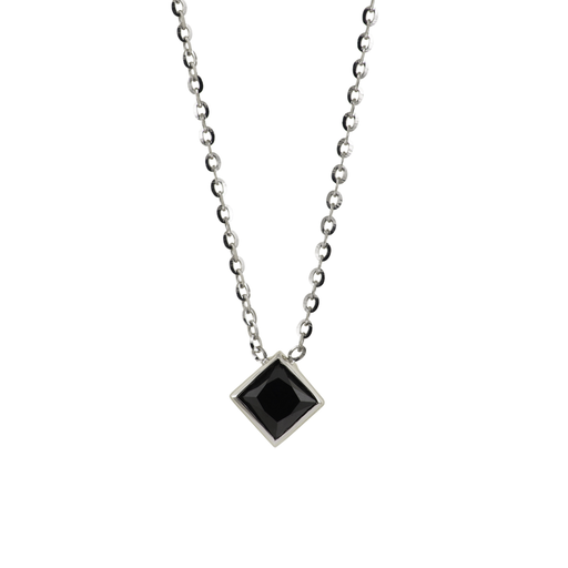 Expert Level Ski Necklace Featuring a 4.5mm Black Diamond in 14K