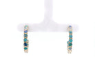 1.94cttw Round Opal Hoops in 14K Yellow Gold - Jackson Hole Jewelry Company