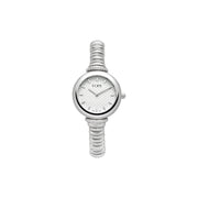 LADYFOPE 18K White Gold Flex'it Watch with White Diamonds