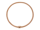 FOPE EKA 18K Gold Flex'it Necklace with Ornamental Clasp and a Black Diamond - 0.05 carats - Jackson Hole Jewelry Company