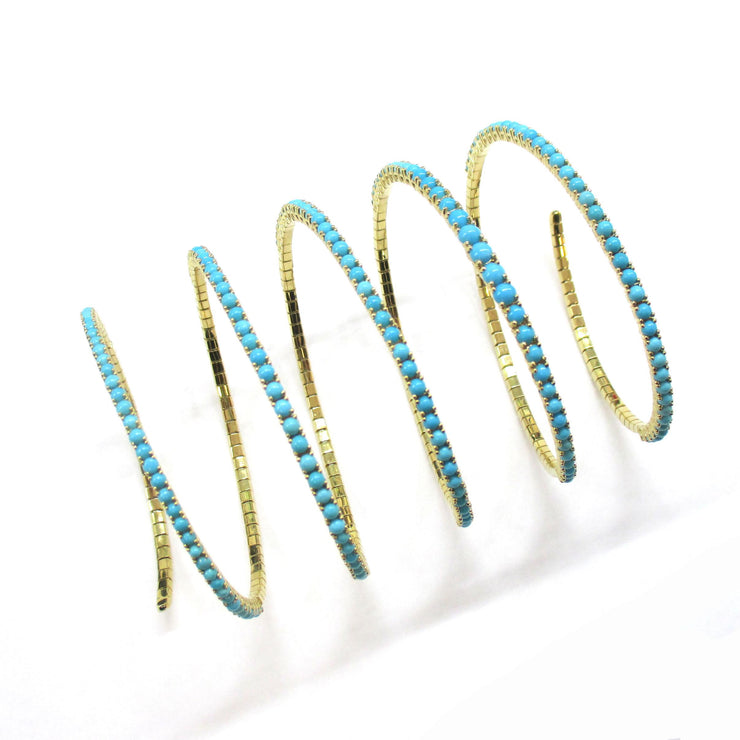 Rahaminov Turquoise Coil Bracelet - Jackson Hole Jewelry Company