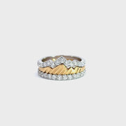 LUXE EDITION: 18 Karat French Cut Diamond Pavé Winter Eternity Band