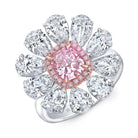 Fancy Pink Diamond Flower Ring - Jackson Hole Jewelry Company