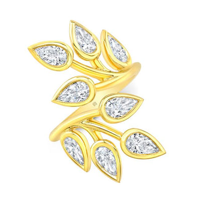 Diamond Leaf Ring - Jackson Hole Jewelry Company