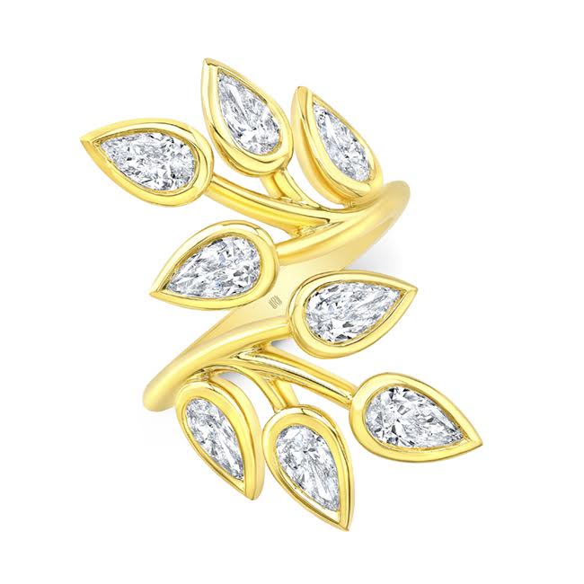 Diamond Leaf Ring - Jackson Hole Jewelry Company