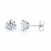 1 Carat Round Diamond Stud 3 Prong Earrings - Jackson Hole Jewelry Company