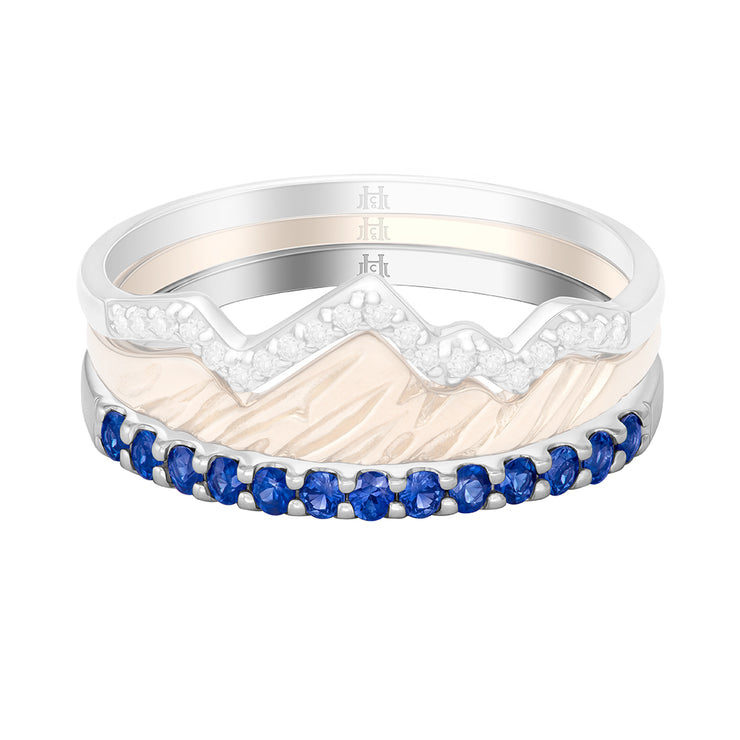 Teton Stacking Ring Snake River Sapphire Band Only - Jackson Hole Jewelry Company