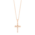 Teton Cross Set in 18K Gold & Diamond Pave Necklace - Jackson Hole Jewelry Company