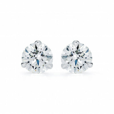 1.5 Carat Round Diamond Martini Stud Earrings - Jackson Hole Jewelry Company