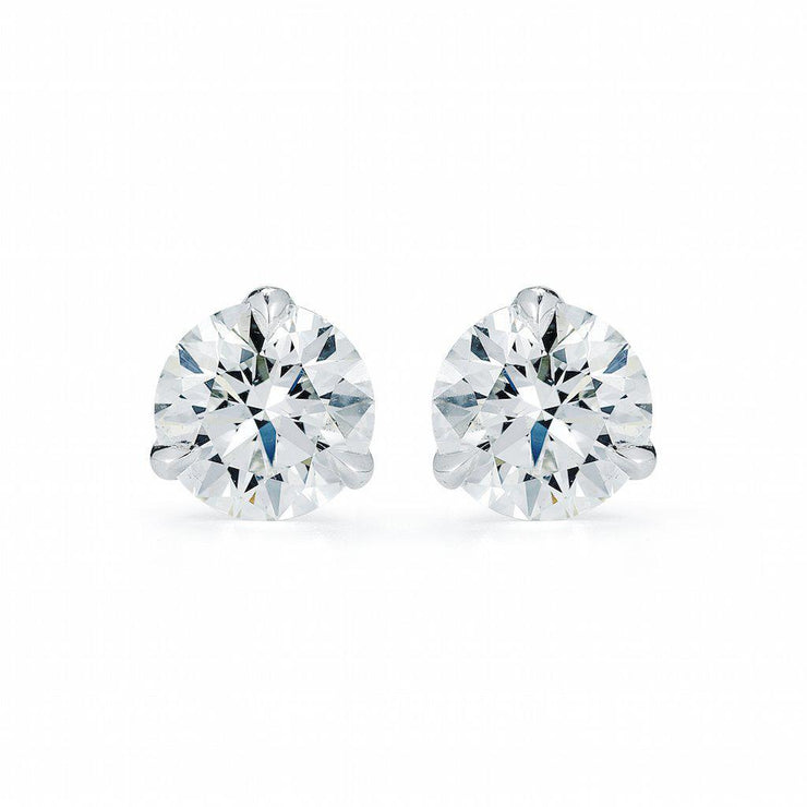 1.5 Carat Round Diamond Martini Stud Earrings - Jackson Hole Jewelry Company