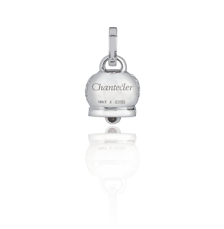 Chantecler Campanella Charm 18KT White Gold & Pave Diamonds - Jackson Hole Jewelry Company