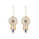 18 Karat Diamond and Sapphire Dreamcatcher Earrings - Jackson Hole Jewelry Company