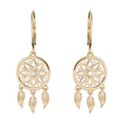 18 Karat Yellow Gold Dreamcatcher Earrings - Jackson Hole Jewelry Company