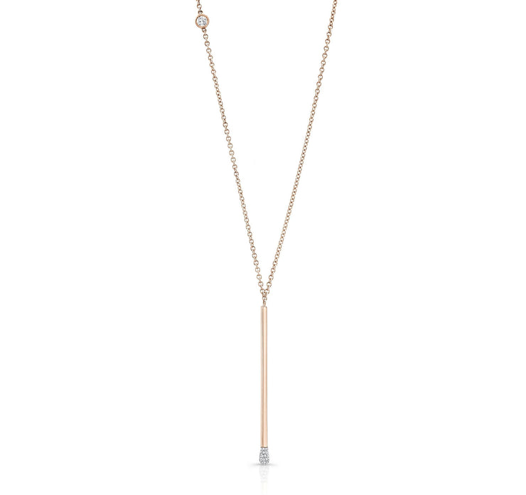 18k Rose Gold Matchstick Pendent - Jackson Hole Jewelry Company