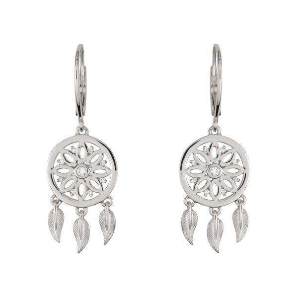 18k White Gold Dreamcatcher Earrings - Jackson Hole Jewelry Company