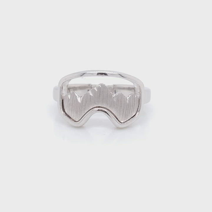 Silver Teton Ski Goggle Ring