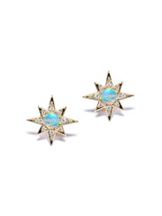 ANZIE Aztec Mini Starburst Stud Earrings with Opal, Turquoise or Clear Topaz - Jackson Hole Jewelry Company