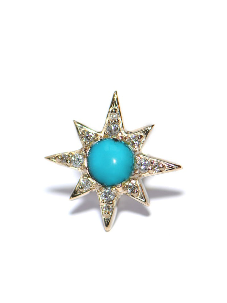 ANZIE Aztec Mini Starburst Stud Earrings with Opal, Turquoise or Clear Topaz - Jackson Hole Jewelry Company