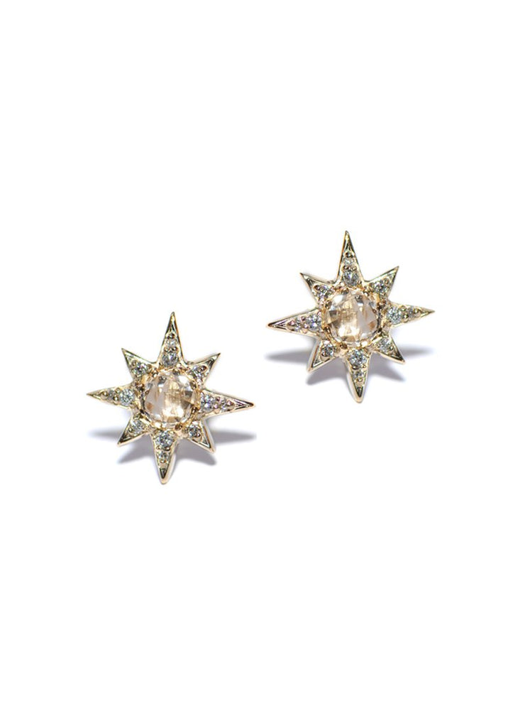 ANZIE Aztec Mini Starburst Stud Earrings with Opal, Turquoise or Clear Topaz - Jackson Hole Jewelry Company