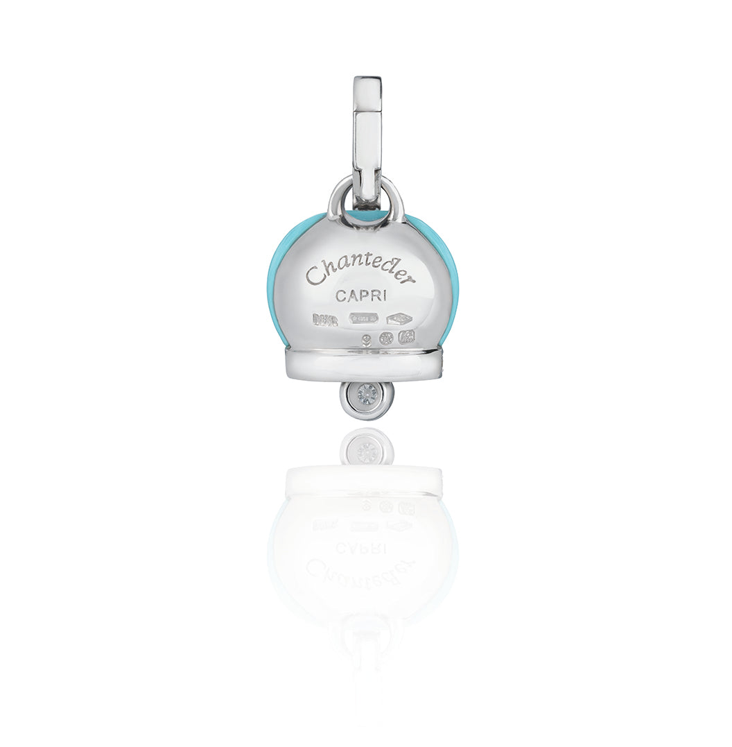 Chantecler Campanelle Charm 18K Gold, Diamonds & Turquoise - Jackson Hole Jewelry Company