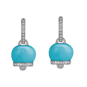 Chantecler Campanelle Earrings 18K Gold, Diamonds & Turquoise - Jackson Hole Jewelry Company