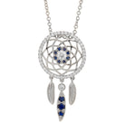 18 Karat Diamond and Sapphire Dreamcatcher Necklace - Jackson Hole Jewelry Company