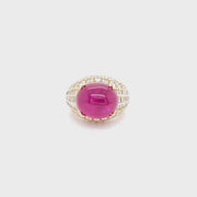 Picchiotti Oval Cabochon Burmese Ruby Ring
