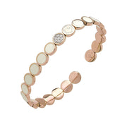 Chantecler Pailettes 18K Pink Gold, Diamond & White Enamel Bracelet - Jackson Hole Jewelry Company