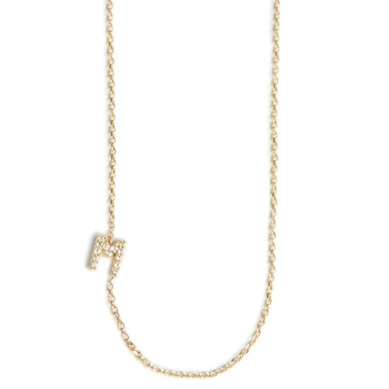 ANZIE Love Letter Pavé Diamond Necklace - Jackson Hole Jewelry Company