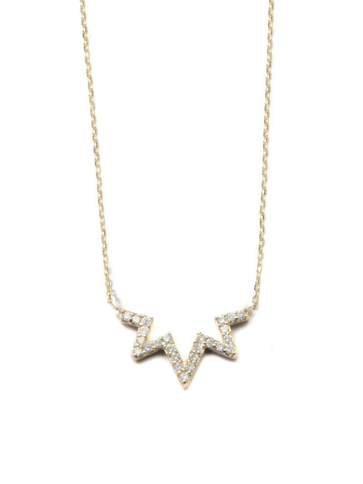 ANZIE Aztec Starburst Zig Zag 14K Gold Necklace - Jackson Hole Jewelry Company