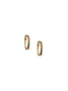 ANZIE Classique Rainbow Pavé Huggies - Jackson Hole Jewelry Company