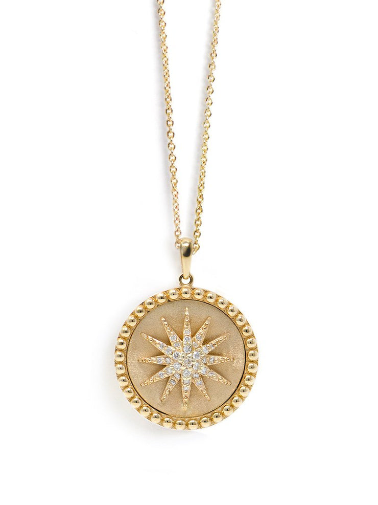 ANZIE Aztec Dew Drop Celestial Burst Medallion Necklace - Jackson Hole Jewelry Company