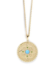 ANZIE Aztec Dew Drop Mayan Medallion Necklace - Jackson Hole Jewelry Company