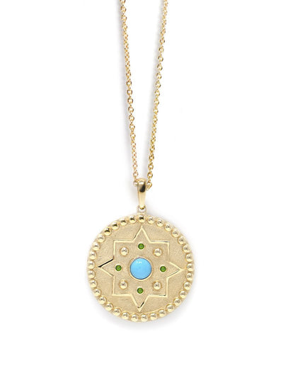 ANZIE Aztec Dew Drop Mayan Medallion Necklace - Jackson Hole Jewelry Company