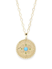 ANZIE Aztec Dew Drop Mayan Medallion Necklace - Jackson Hole Jewelry Company