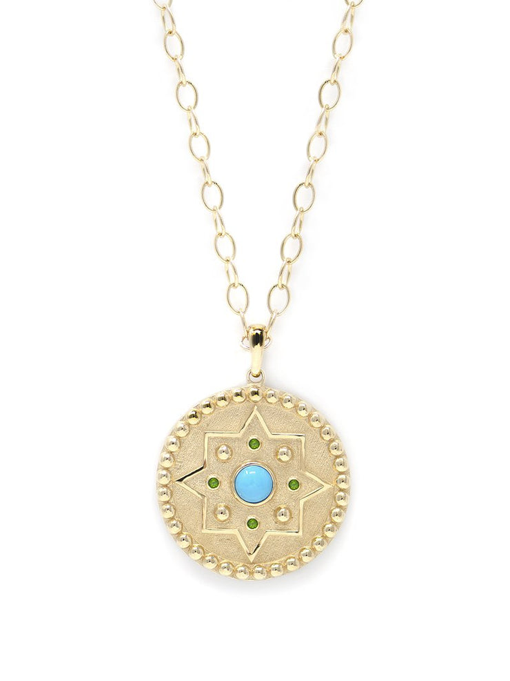 ANZIE Aztec Dew Drop Mayan Medallion Necklace - Jackson Hole Jewelry Company