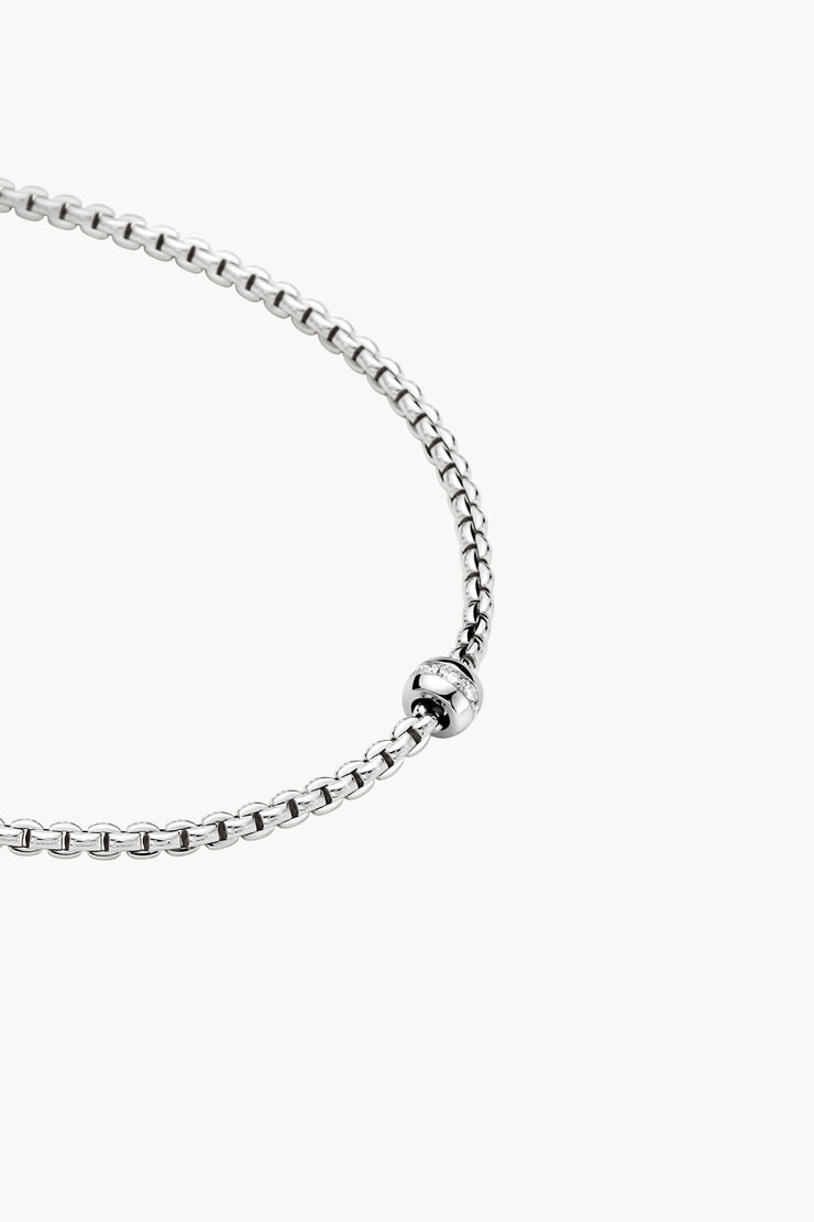 Fope Eka Tiny Necklace with Diamond Rondel - Jackson Hole Jewelry Company
