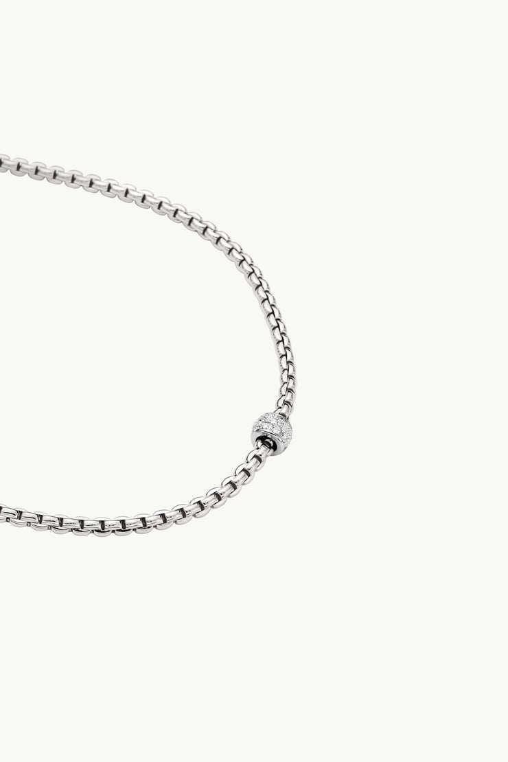 Fope Eka Tiny Necklace with Diamond Pavé - Jackson Hole Jewelry Company