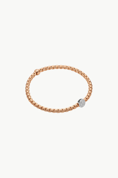 Fope Eka Tiny Flex'it Bracelet with Diamond Pavé - Jackson Hole Jewelry Company